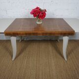 Dining table with art deco extensions revamped curved legs