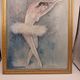 Ballerina painting on wood | Vintage painting | Framed | Art deco