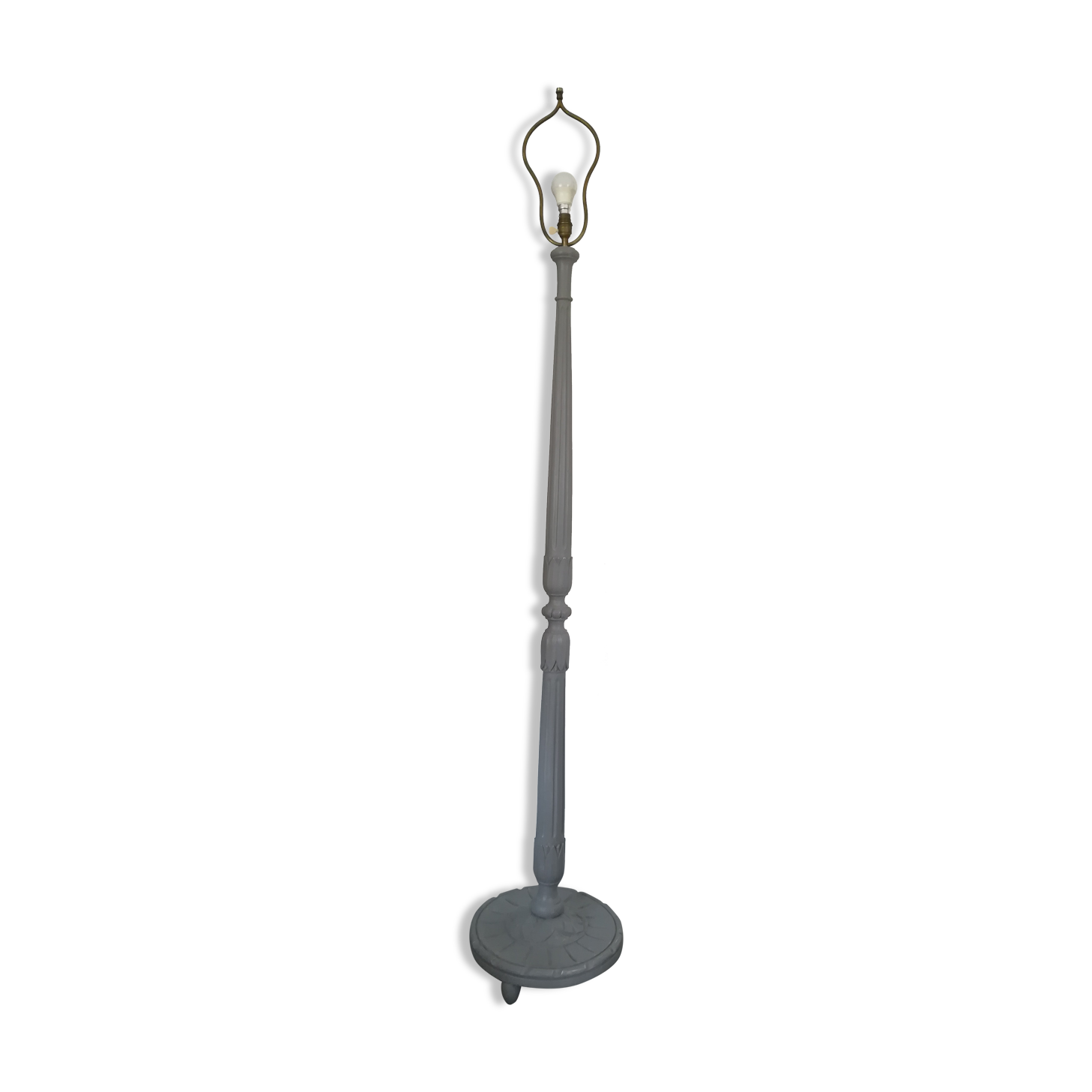 Pied de lampadaire ancien en bois