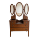 Coiffeuse ancienne en bois avec miroir tryptique