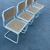 Set of 4 Cesca b32 model chairs in white