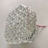 Square ceiling light in chiseled glass