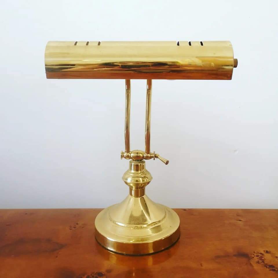 Brass desk lamp