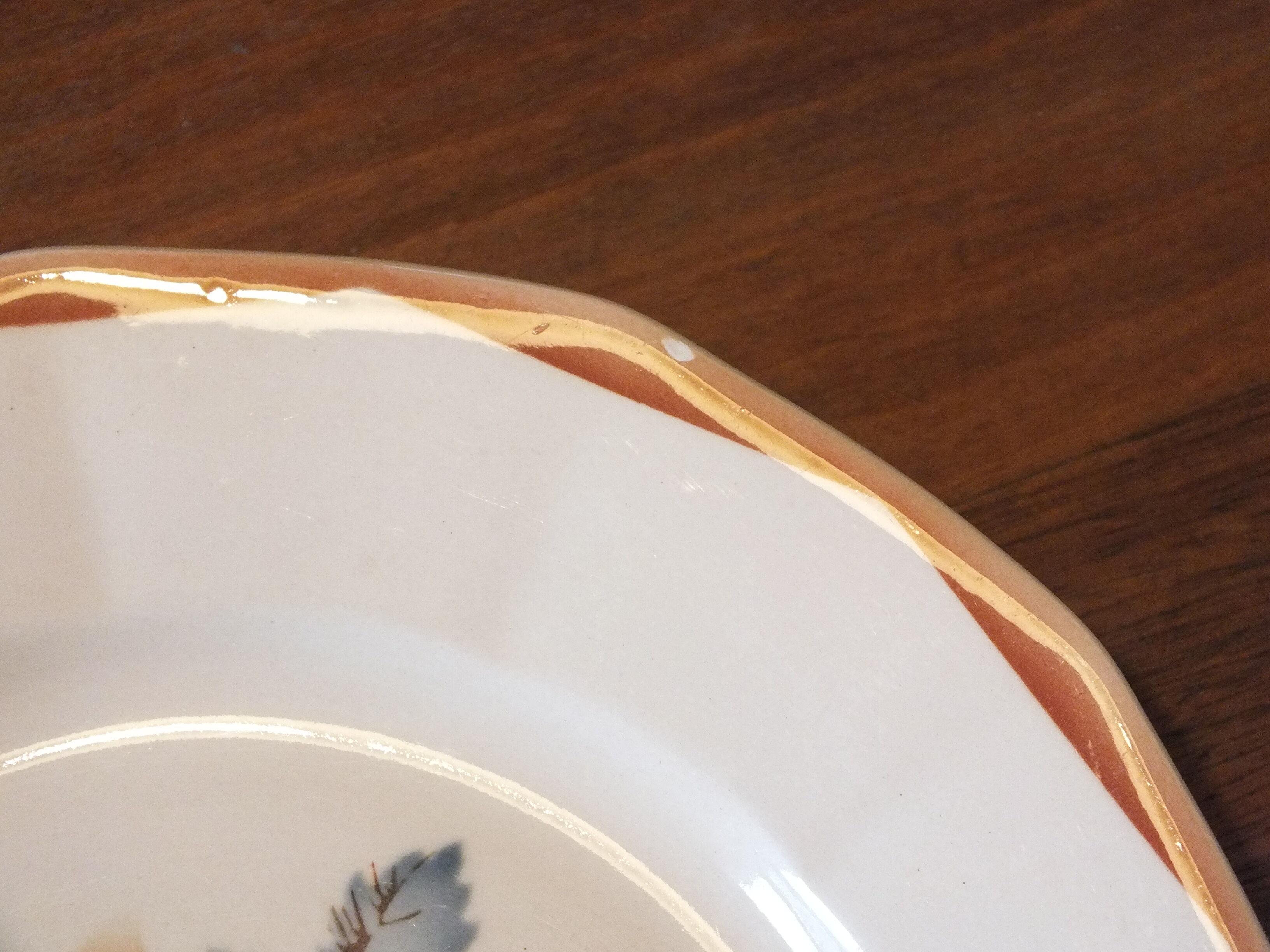 Set of 6 flat plates Sarreguemines Digoin