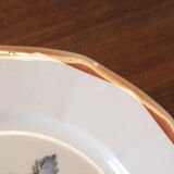 Set of 6 flat plates Sarreguemines Digoin