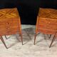 Pair of Louis XV Style Bedside Tables in Rosewood Marquetry