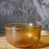 Amber glass salad bowl