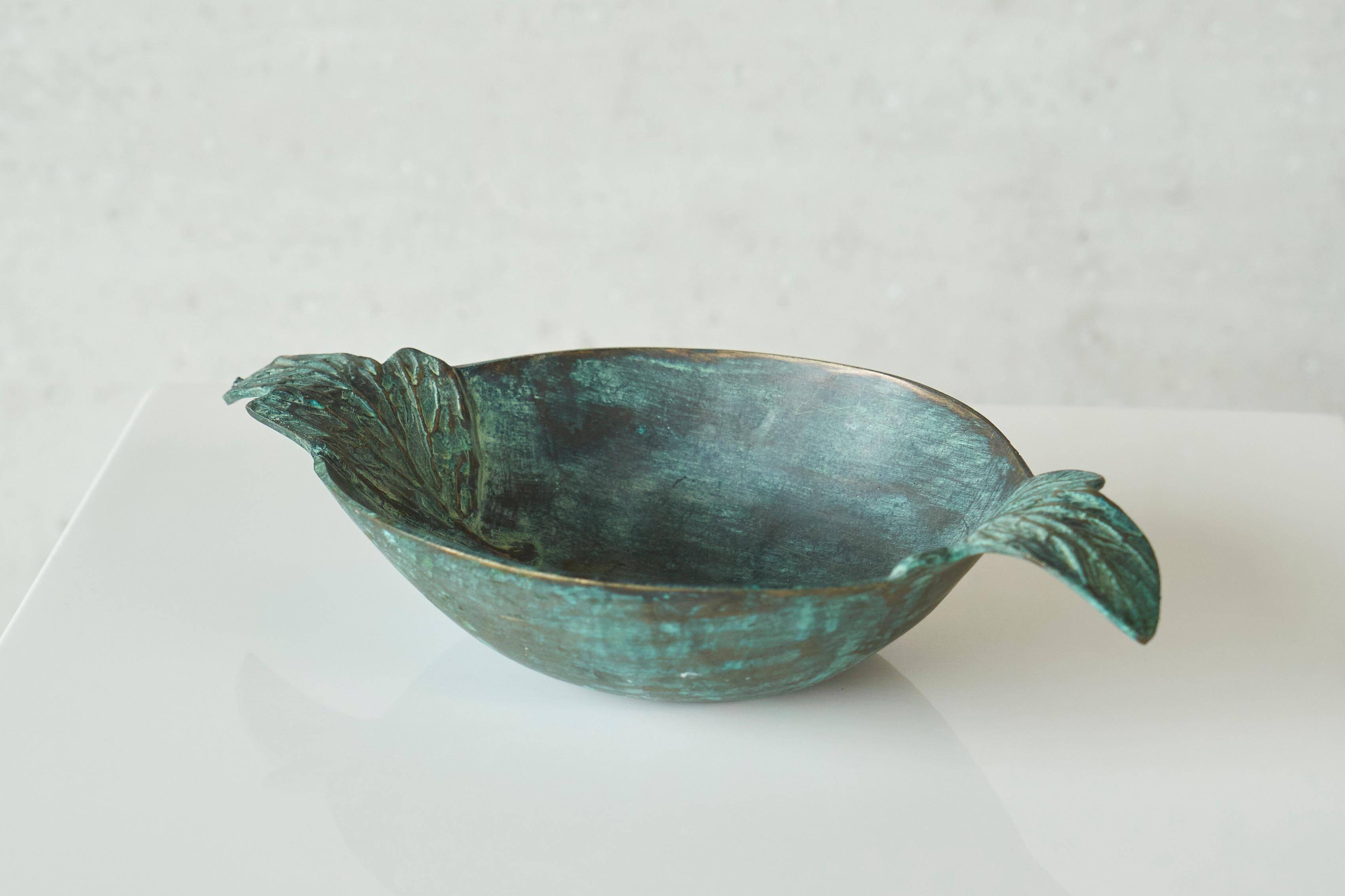Patinated bronze cup, early 20th century