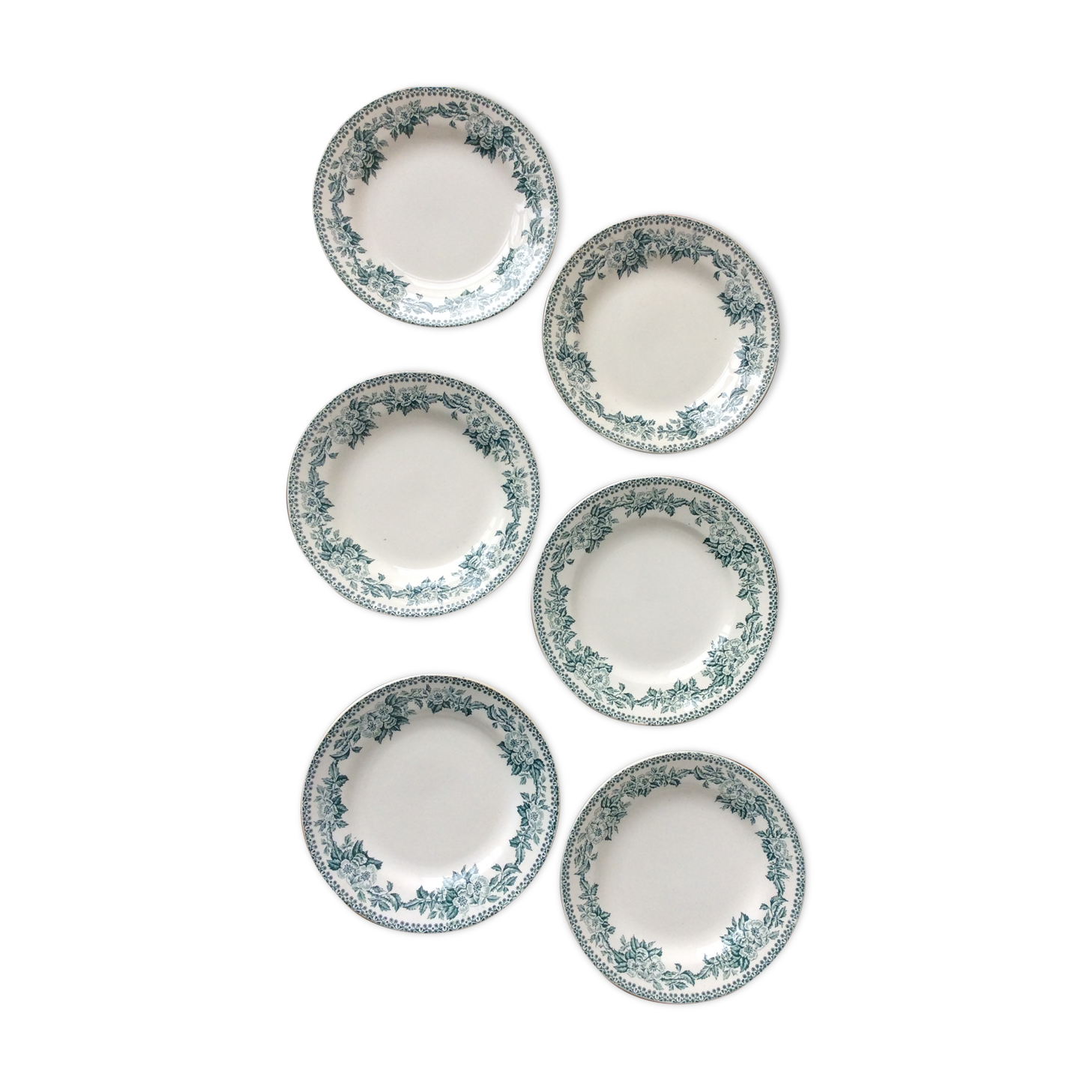 6 assiettes Terre de fer modèle Guadeloupe