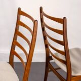 Set of 2 Danish Dining Chairs made of Teak and Beige Upholstery, circa 1960