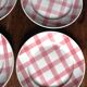 A set of 6 flat plates Nappe Rose Moulin des Loups