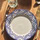 Set of 2 blue dinner plates