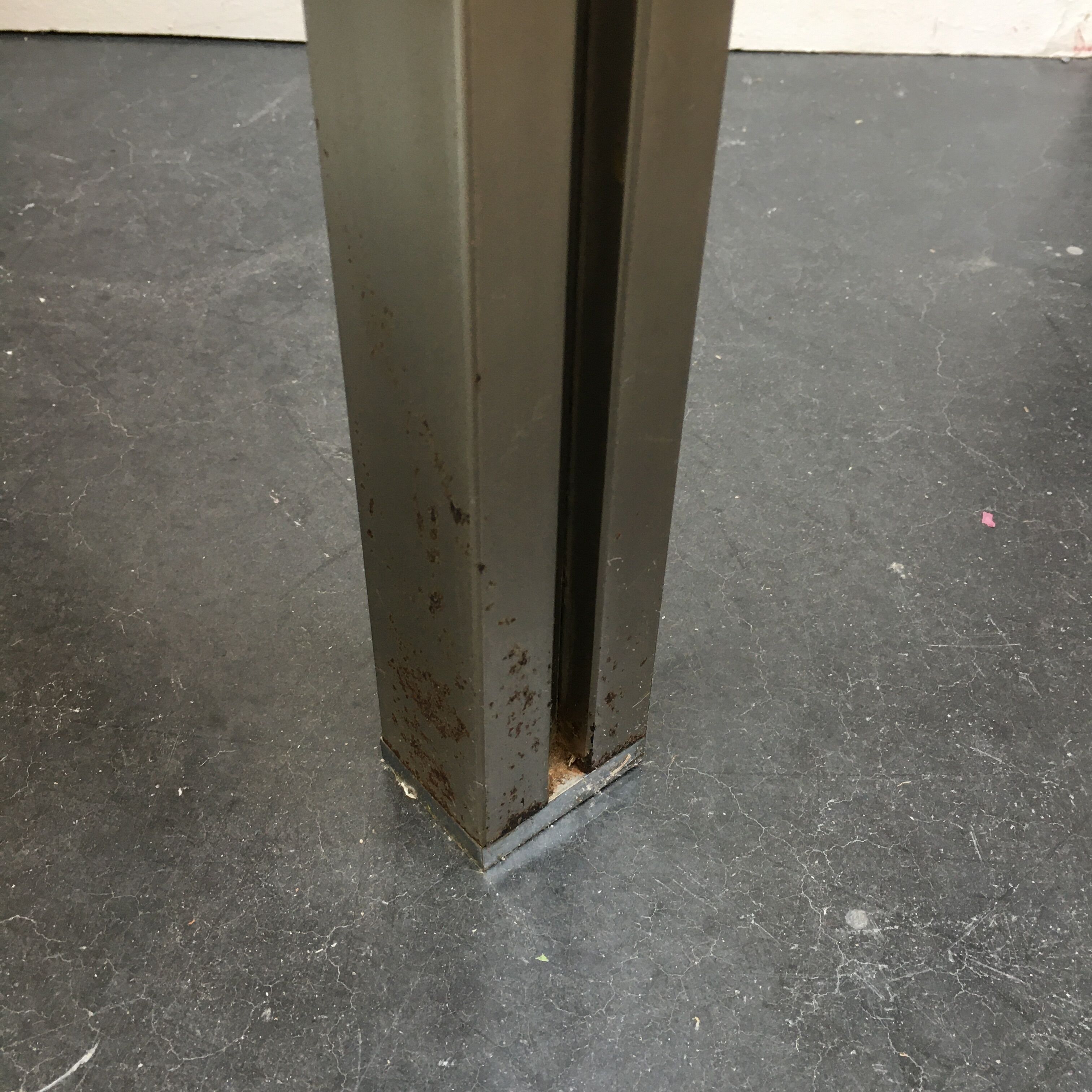 70s coffee table in chrome and smoked glass