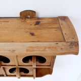 Kitchen shelf / Archelle in sherry wood with 18 drawers and coffee grinder