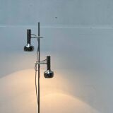 Lampe sur pied minimaliste de l’ère spatiale suisse du milieu du siècle par l'équipe SLZ pour Swisslamps International, années 1960