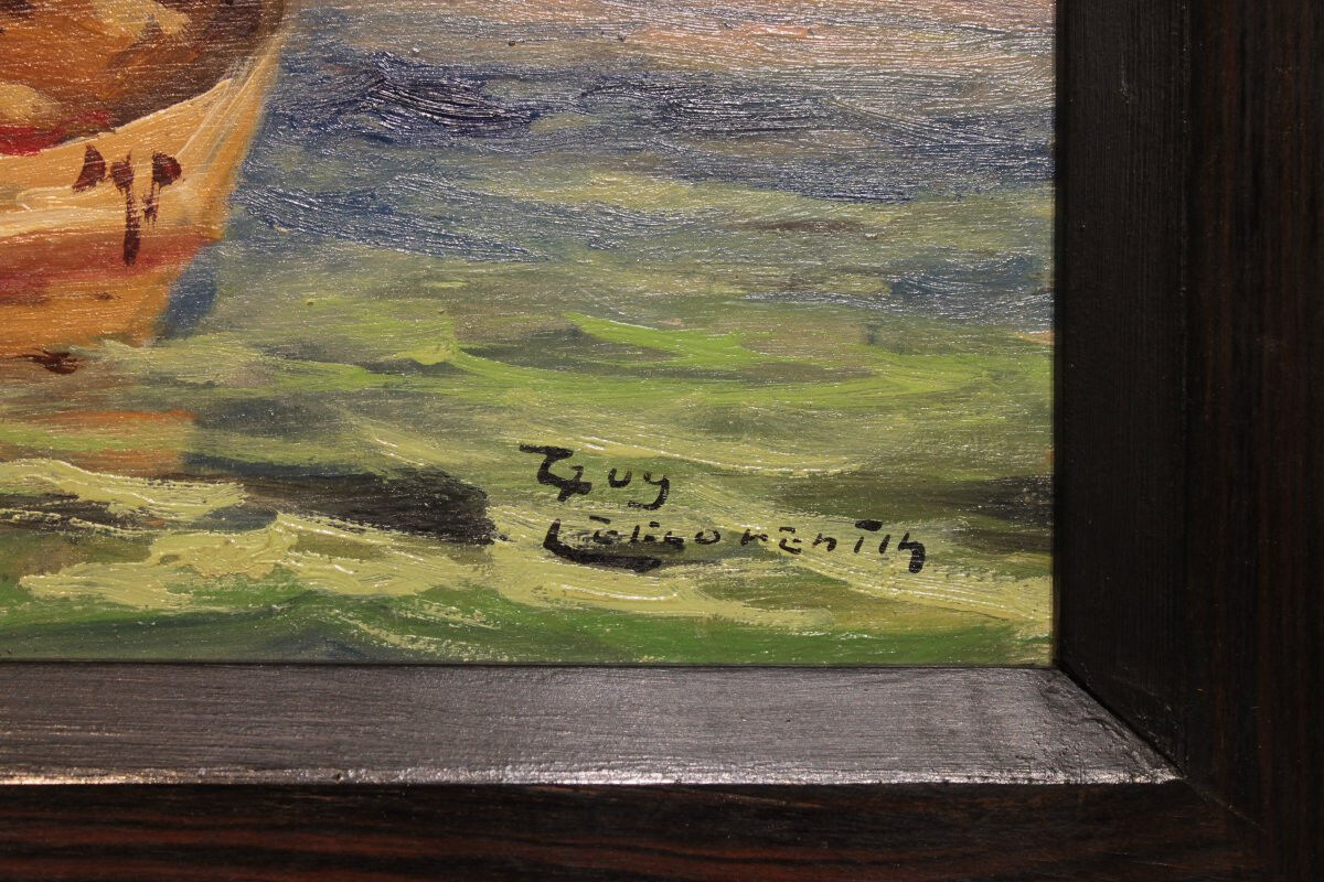 Marine painting by Guy Le Florentin - Notre-Dame de la Garde, Marseille