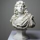 Antique white plaster bust of Louis XIV after Gole & Le Brun