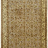 Handmade oriental contemporary 1980s 275 cm x 388 cm beige wool carpet