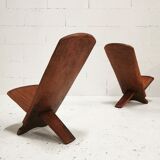 Pair of wooden chairs Palabre