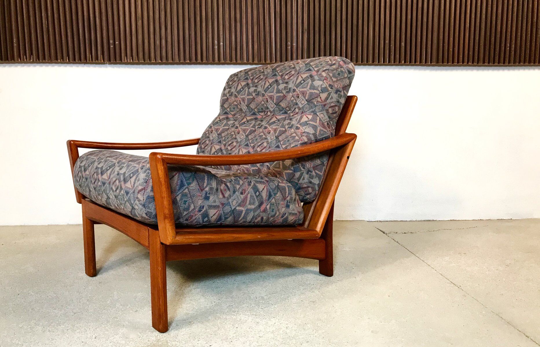 Modernist Teak easy chair from Glostrup, Denmark 1960s