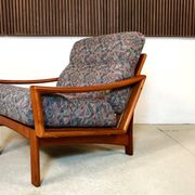 Fauteuil moderniste en teck de Glostrup, Danemark, années 1960