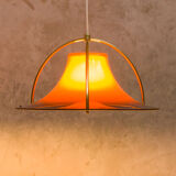 Jo Hammerborg acrylic and brass ceiling lamp from the 70s