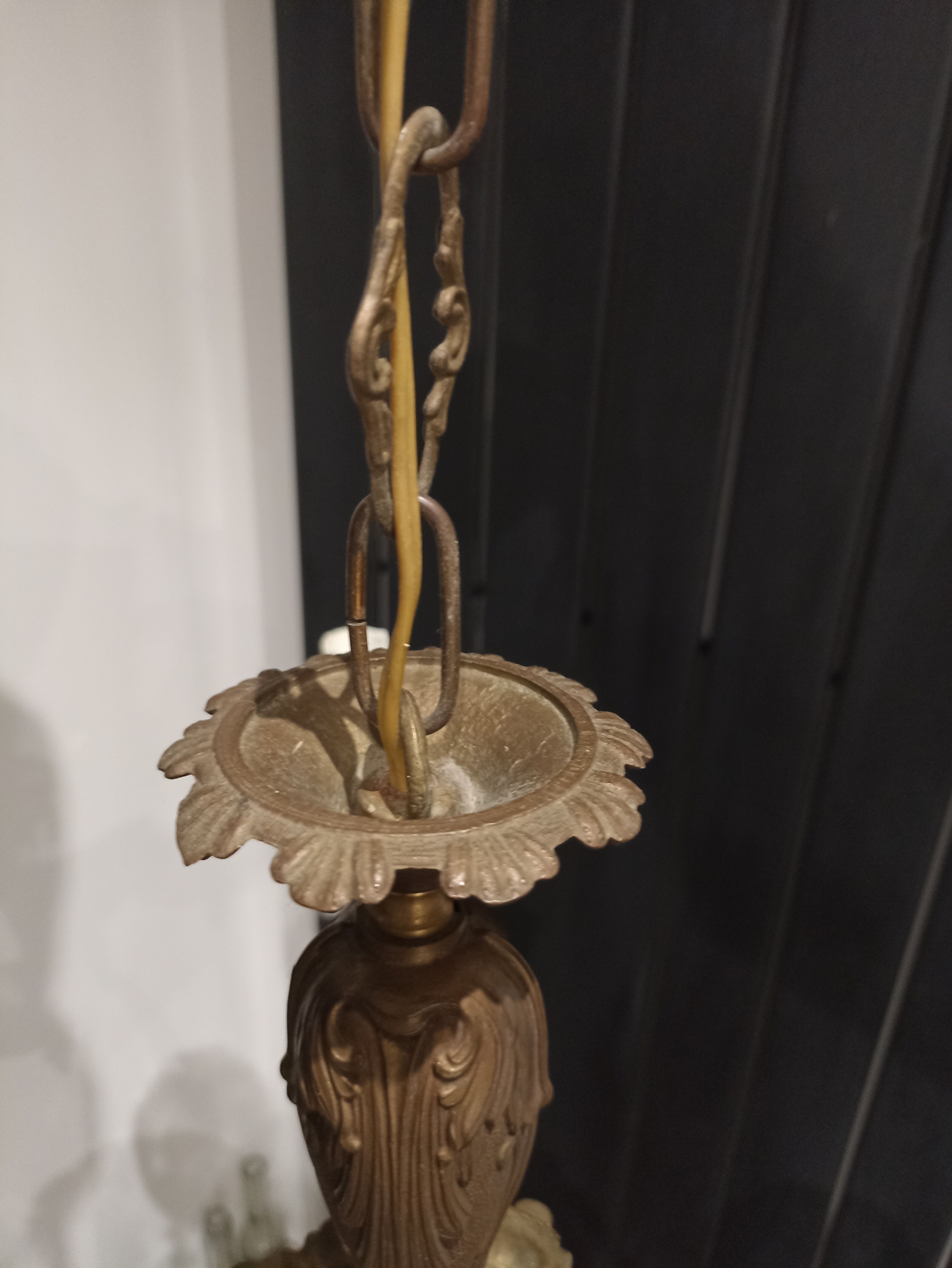 Brass grapefruit chandelier