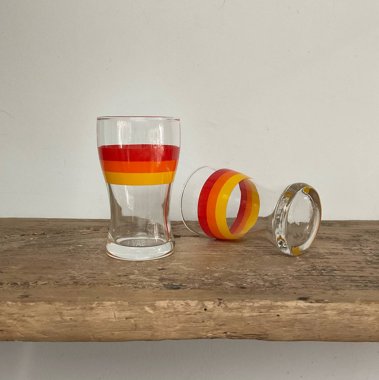 6 vintage glasses "Vabé"