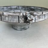 Handcrafted glazed ceramic architectural cup