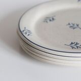 4 plates with earthenware desserts from St Amand
