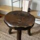 Brutalist wooden tripod stool