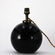 Art Deco black glass ball lamp 1930
