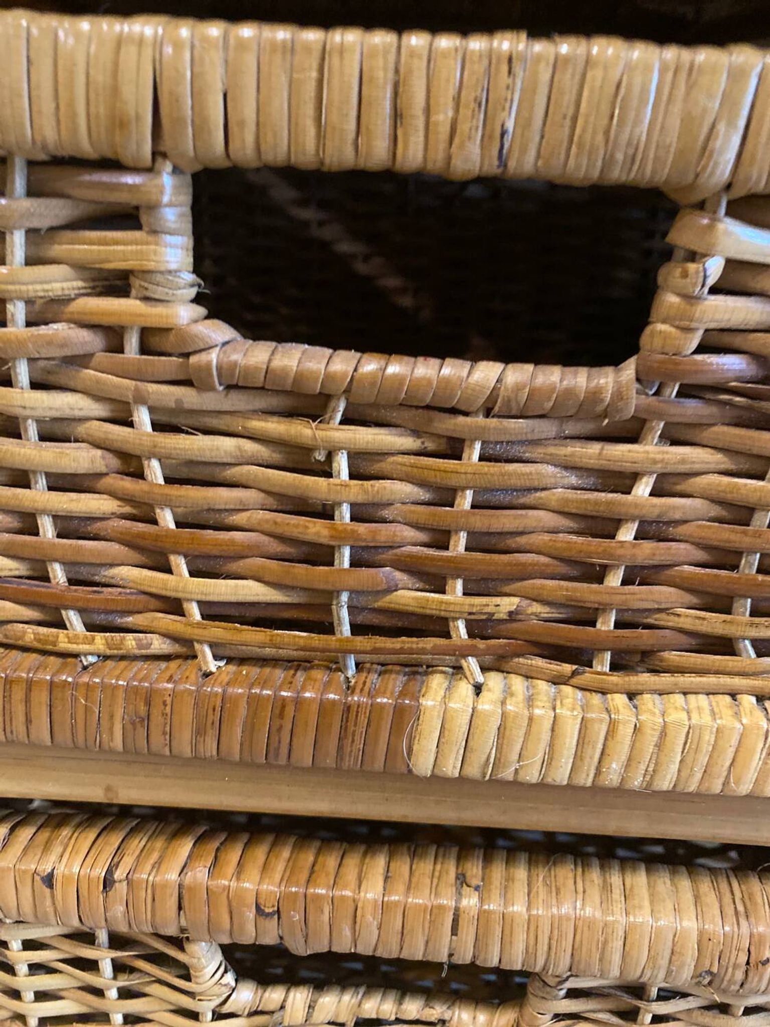 Storage furniture, rattan chest of drawers