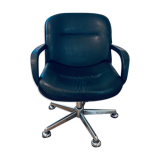 Vintage black leather armchair