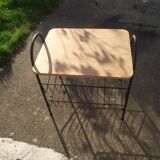 60s side table metal and wood