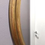 Vintage Oval Gold Mirror 80 cm – Elegant Wide Frame