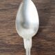 Set of 5 white metal spoons from the 20s