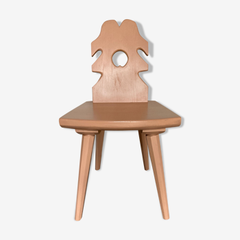 Raw wood chair