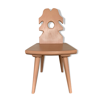 Raw wood chair