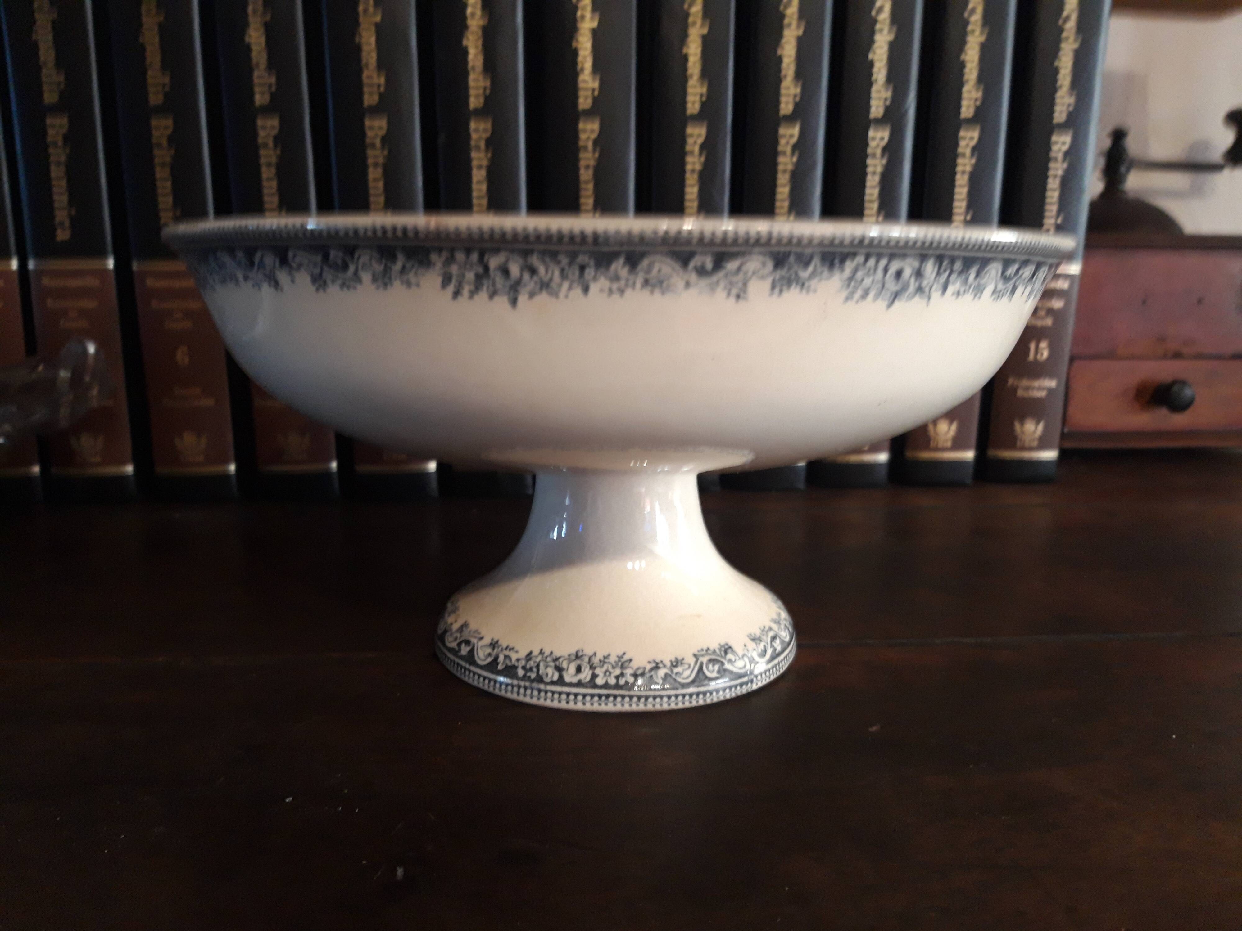 Old Man's Compote Dish - Ironstone, 19th Century