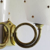 Brass trumpet sconce