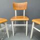 3 chaises en bois, Tchécoslovaquie années 1950