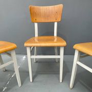3 chaises en bois, Tchécoslovaquie années 1950