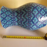 Vase style mosaïque signé ALB