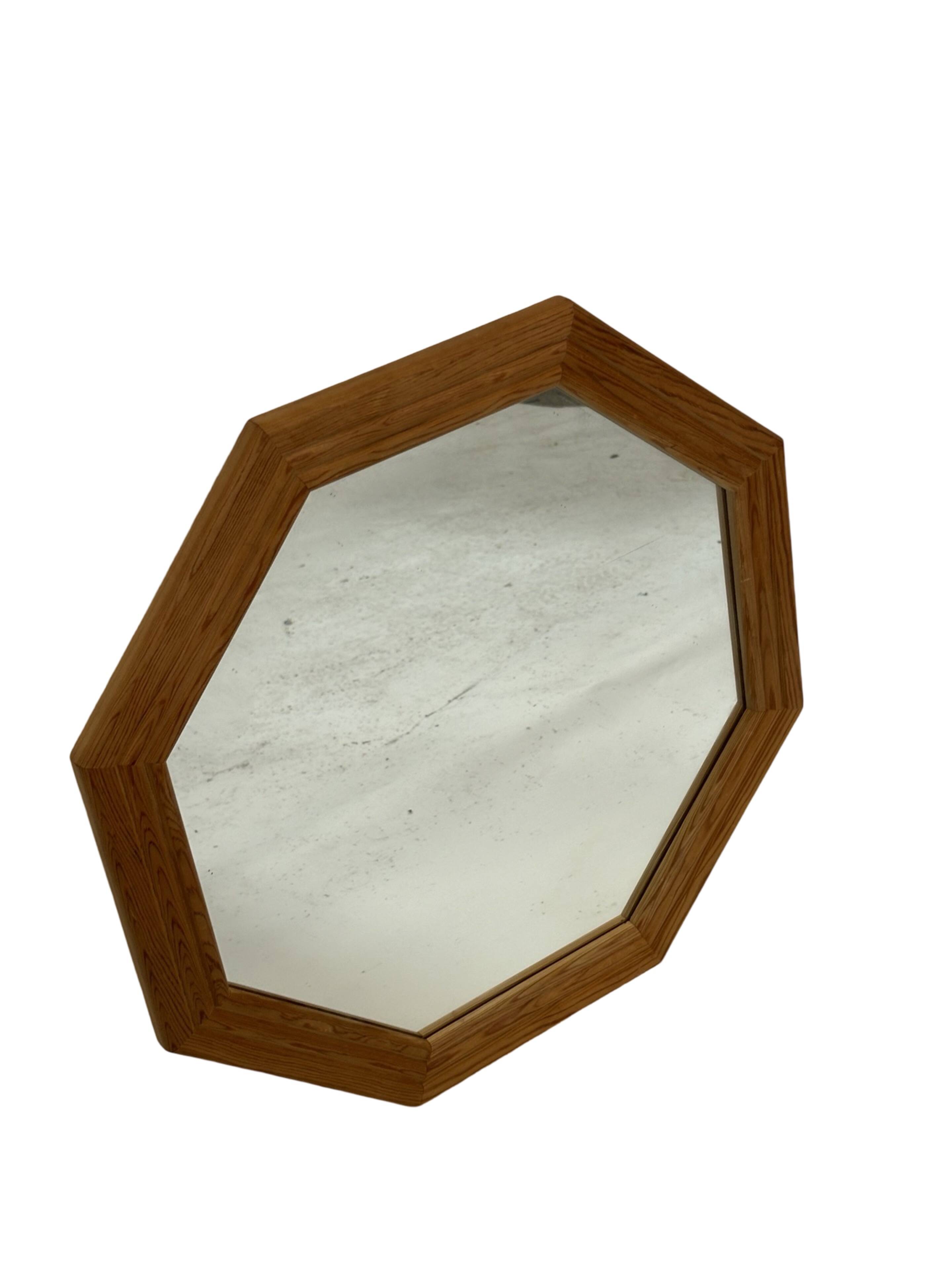 Vintage 70s Pine Mirror Swedish Design