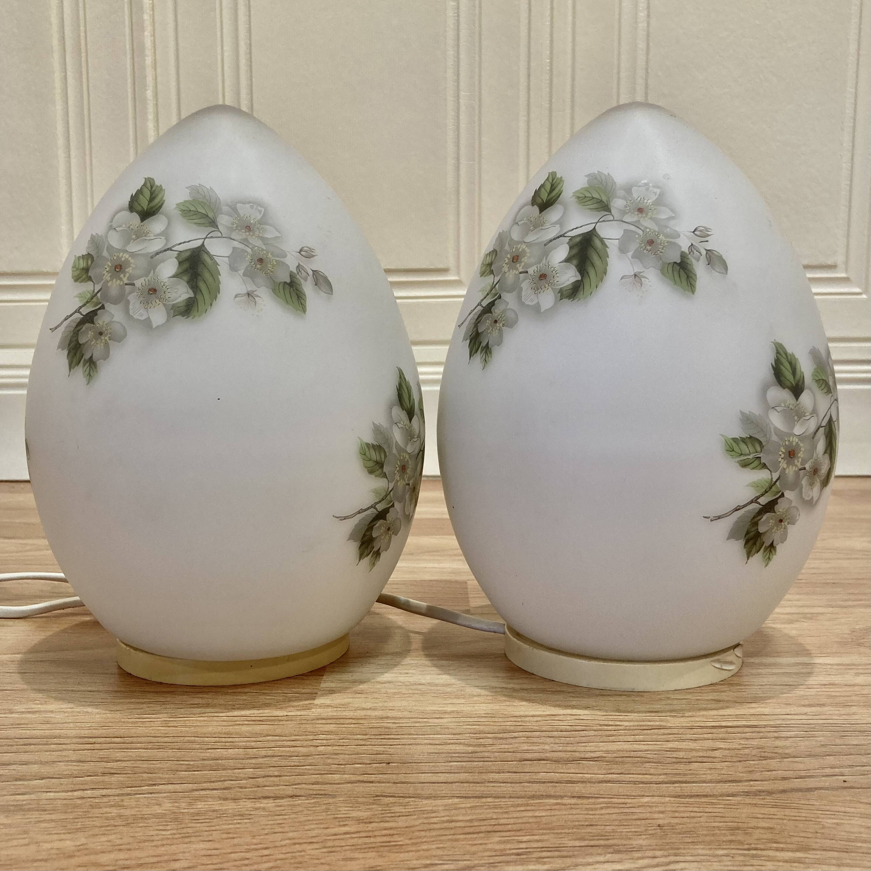 Pair of opaline lamps, 1950s design