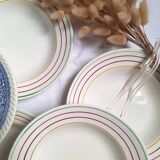 6 vintage soup plates