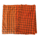 Couverture Berbère orange à carreaux - 163 x 333 cm