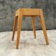 Tabouret vintage en hêtre pieds compas