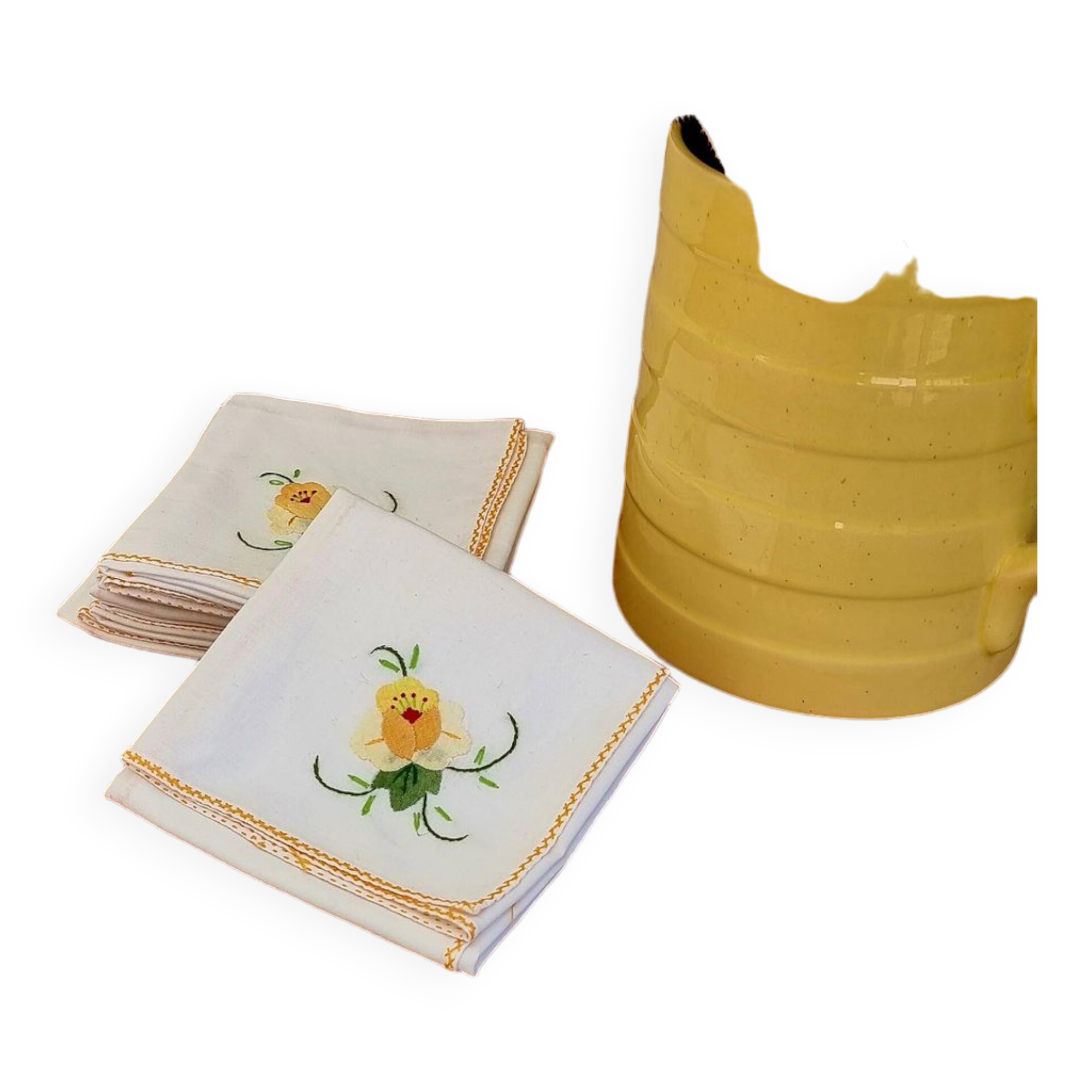 Set of 8 vintage floral napkins